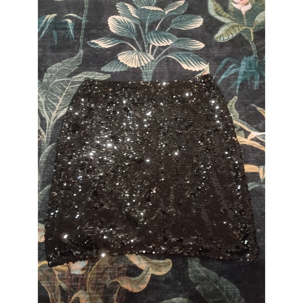 Marc New York Black Sequin Mini Skirt Women's Small NWT Retails $49